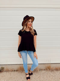 Belle Panama Hat | Black & Khaki
