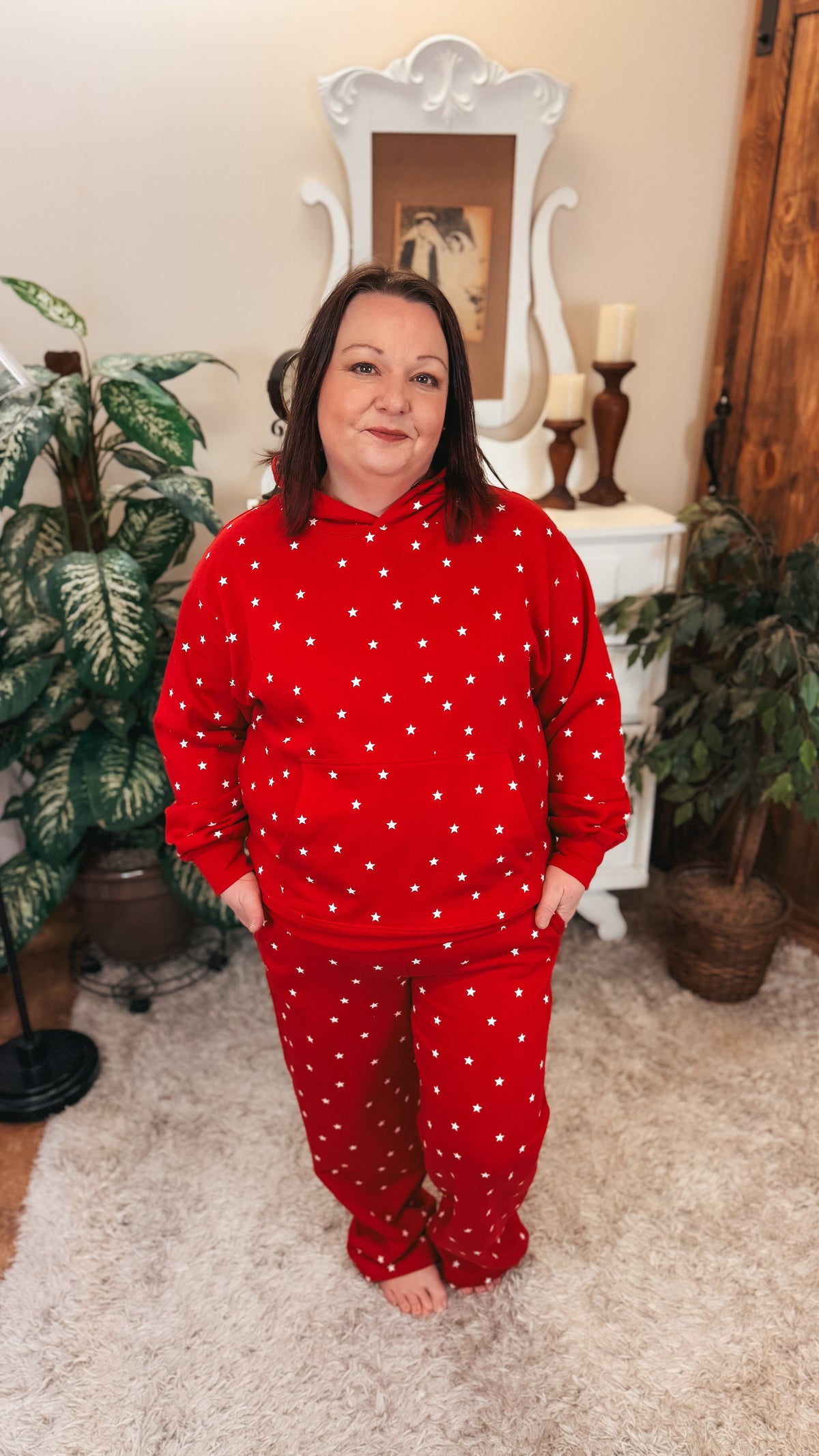 Aria Star Jogging Pants | Red