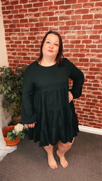 Clara Long Sleeve Dress | Black
