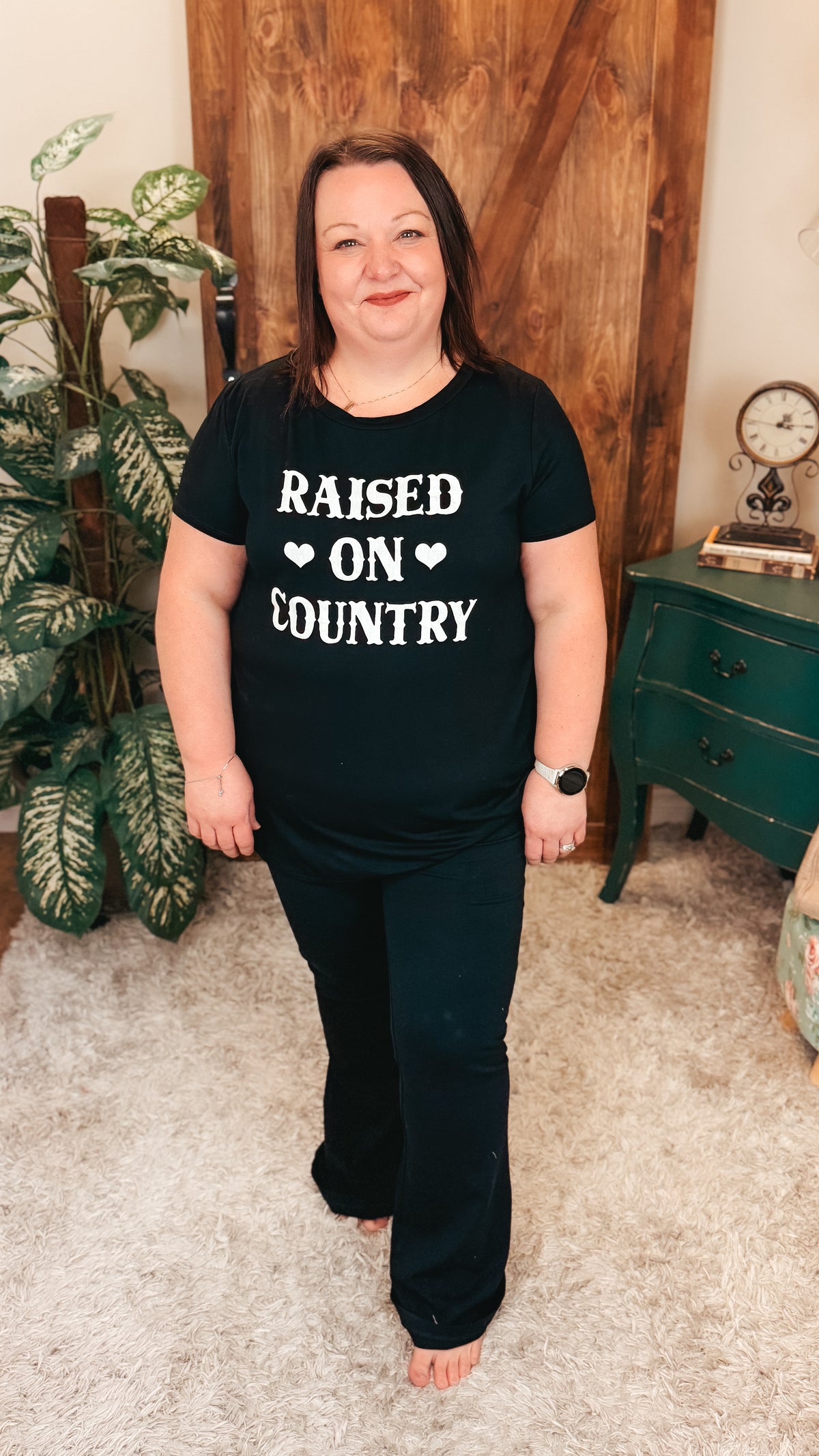 Raised On Country Graphic Tee | Black