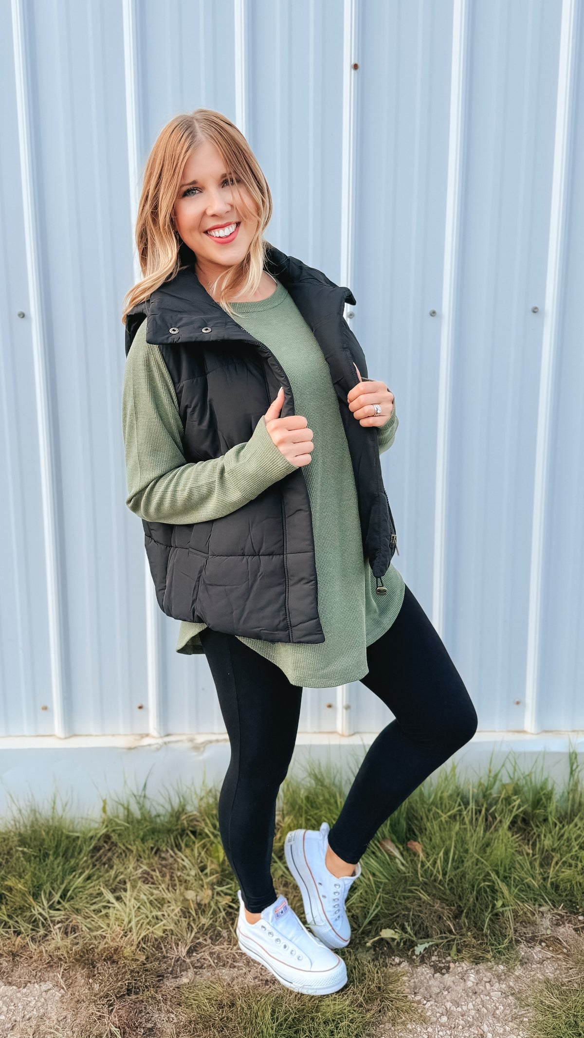 Tori Puffer Vest | Black