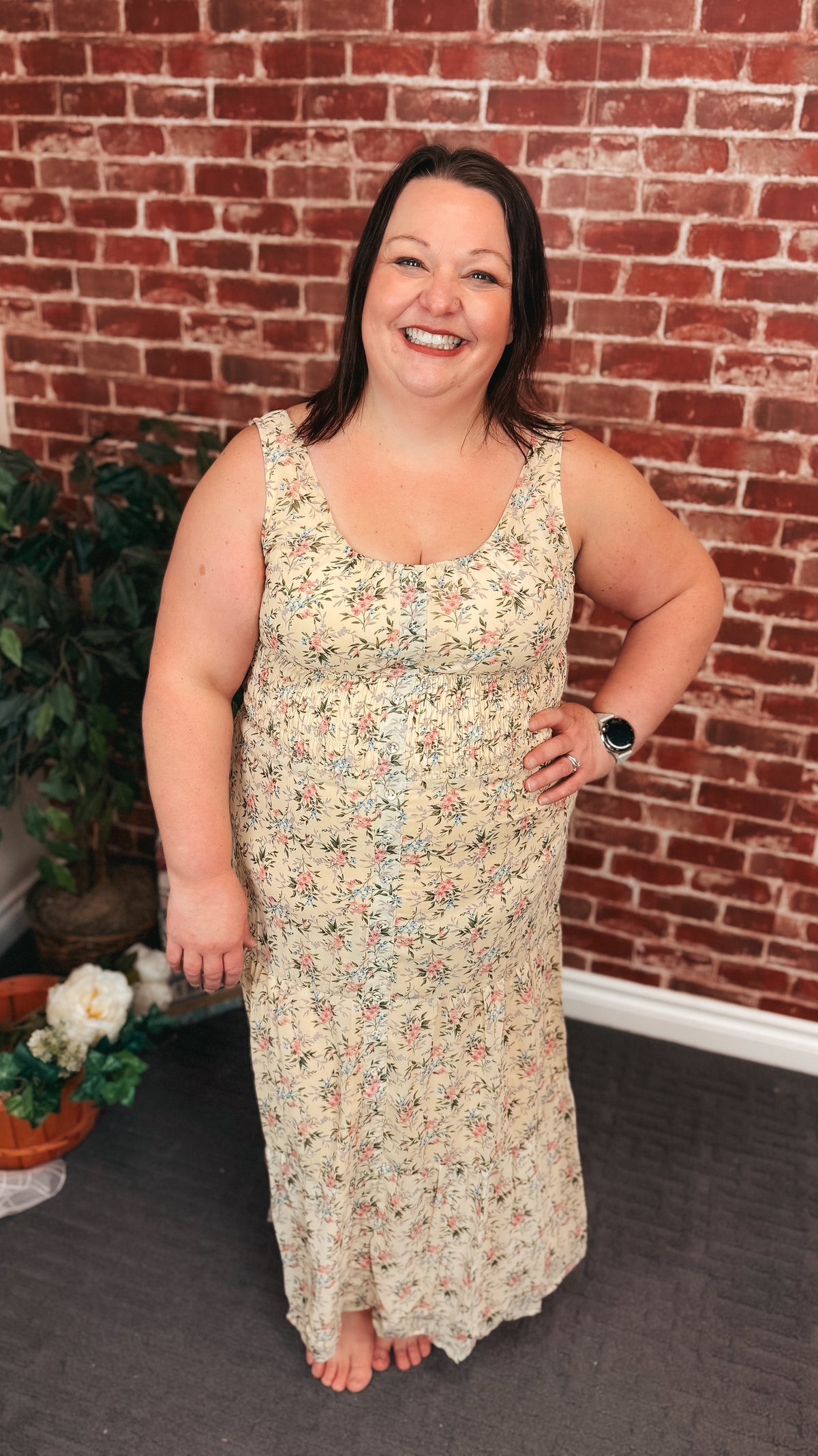 Natasha Floral Sundress | Light Yellow