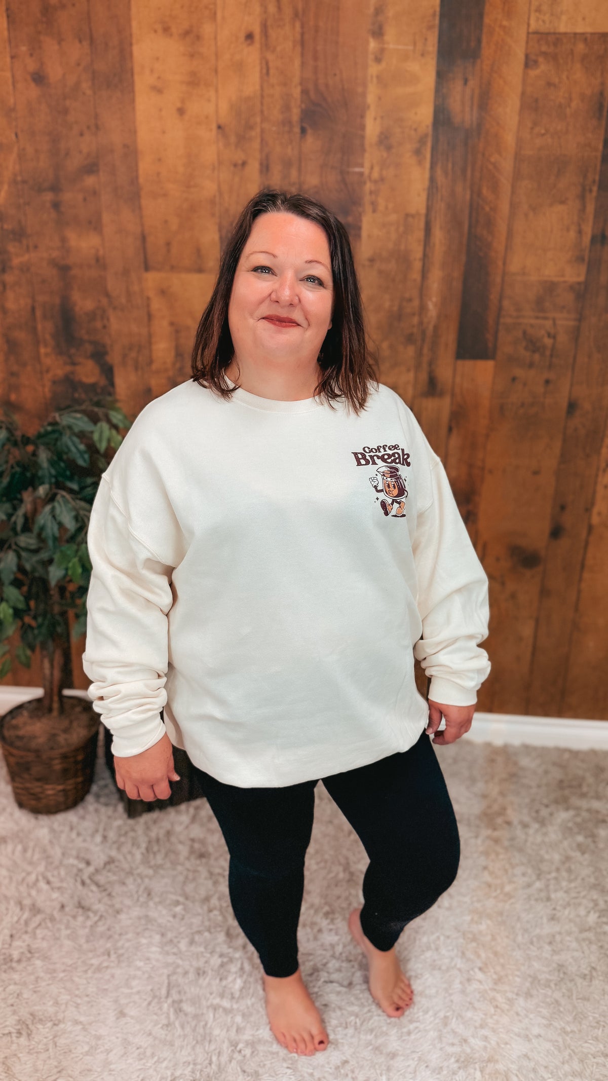 Coffee Break Crewneck | Cream