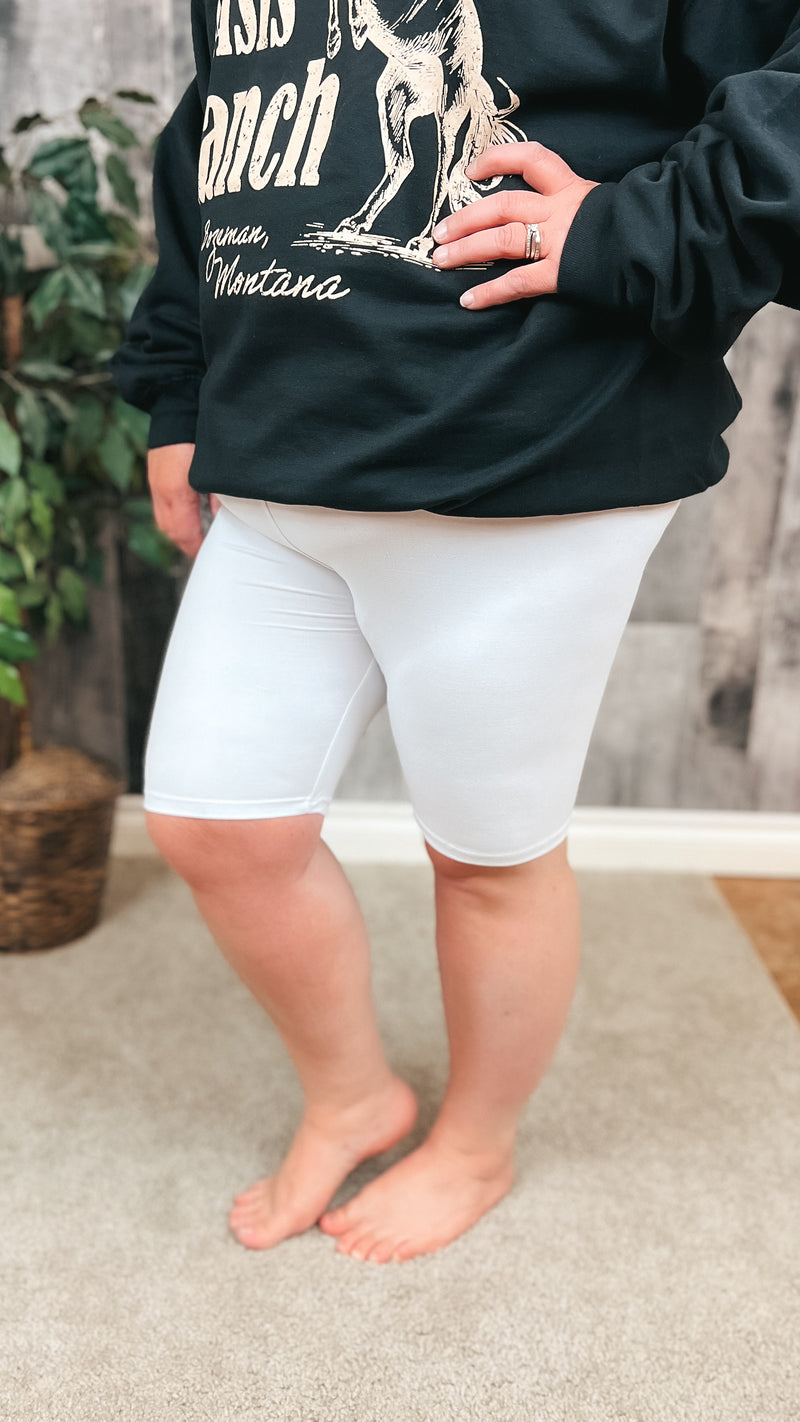 McKenna Biker Shorts | White