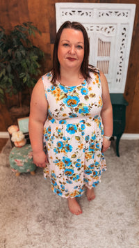 Kyrah Floral Sundress | Pink & Blue