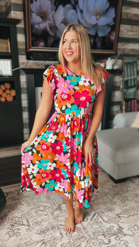 Victoria Floral Sundress: Bold