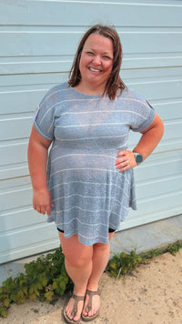 Kelsey Knit Tunic: Blue