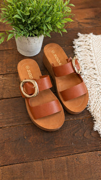 Kristen Sandals | Cognac