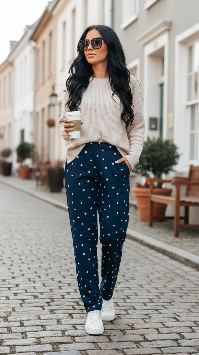 Aria Star Jogging Pants | Navy