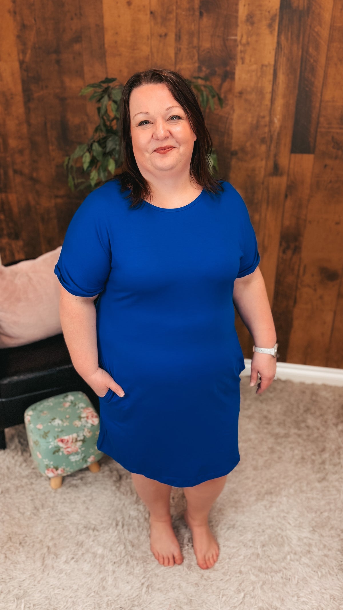 Courtney T-shirt Dress | Royal Blue