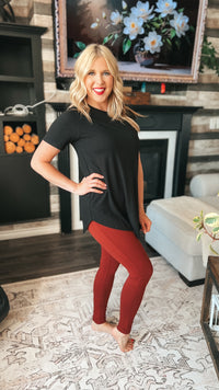 Ashley Cotton Leggings | Rust