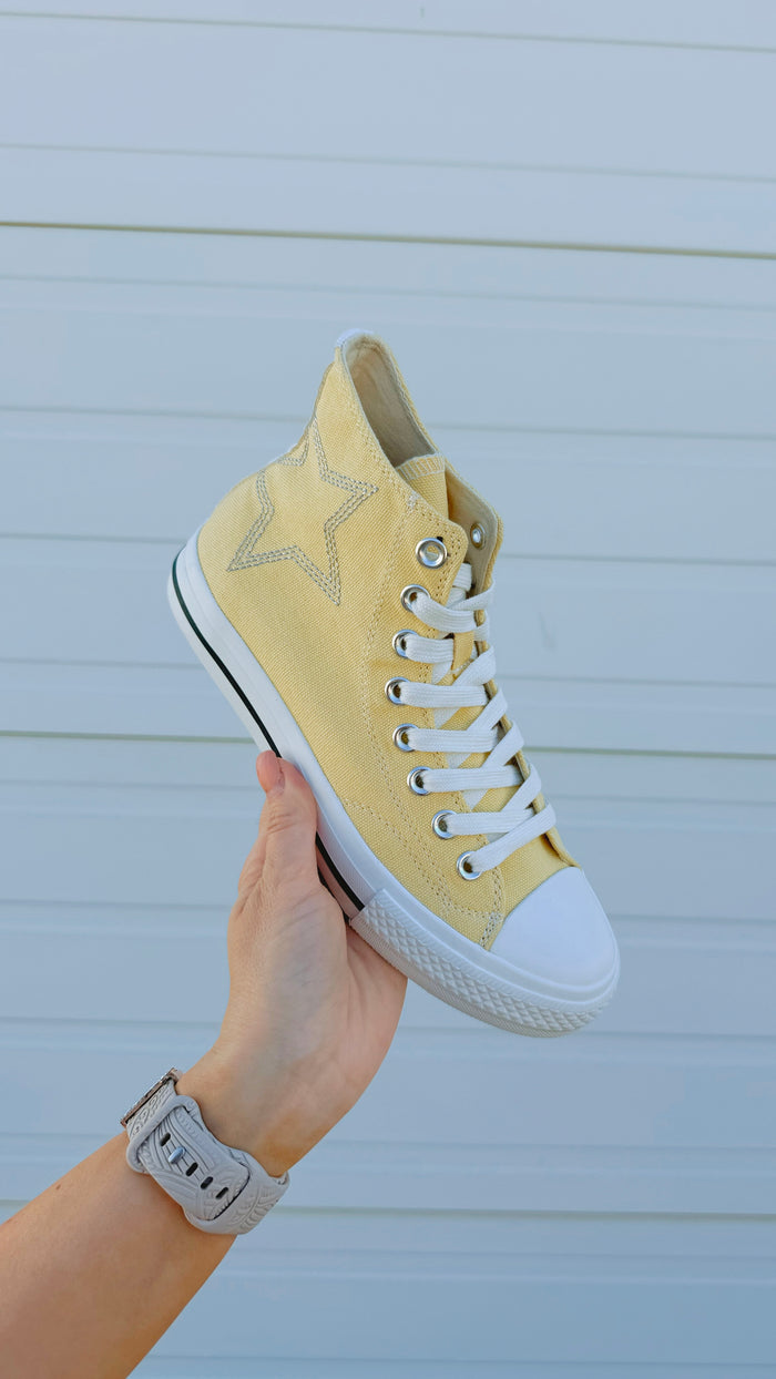 Kenzie High Top Sneakers | Yellow