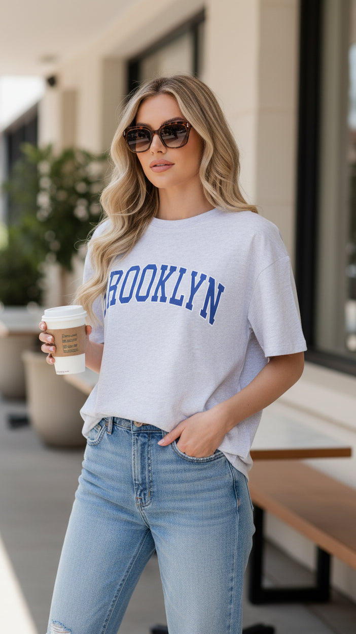 Brooklyn Tee | Heather Grey