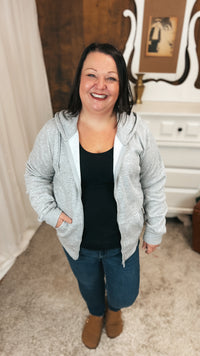 Layne Zip Hoodie: Grey