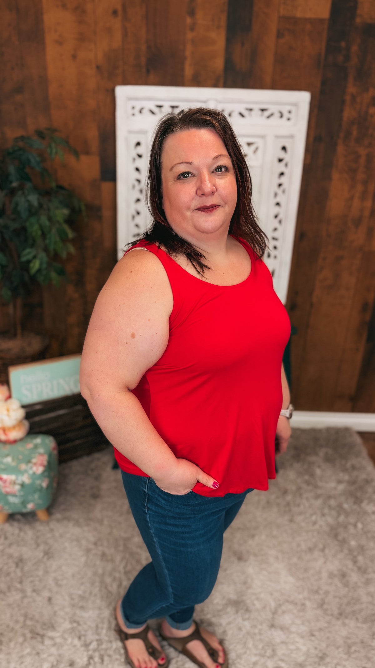 Morgan 2.0 Basic Tank Top | Red