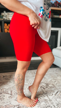 McKenna Biker Shorts | Red