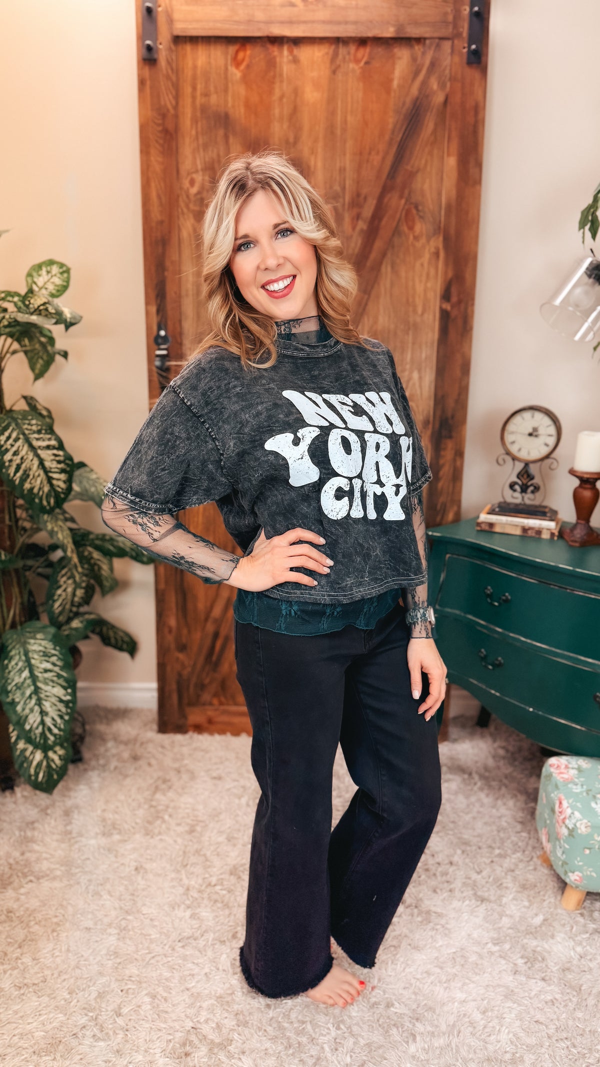 Rosalind Lace Top | Dark Green