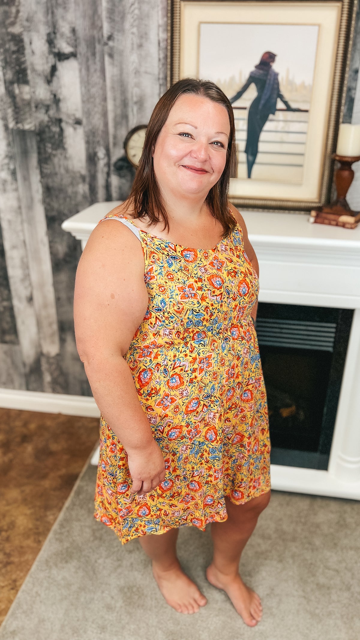 Diane Floral Sundress | Yellow