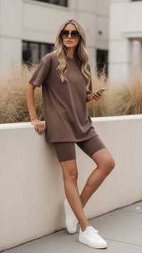 Nic Short Set: Brown