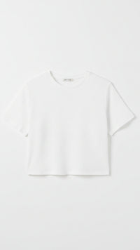 Lexi Waffle Tee: White