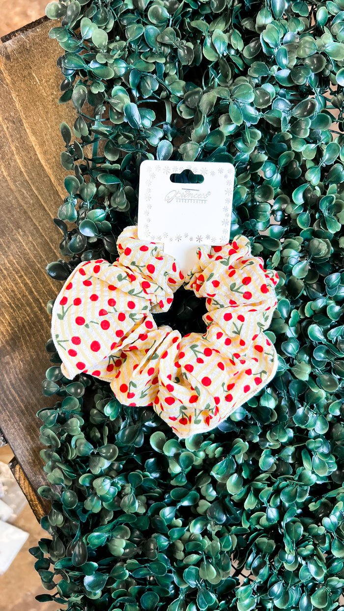 Cherry Scrunchie | Yellow