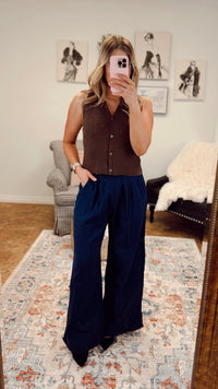 Amanda Knit Vest | Brown
