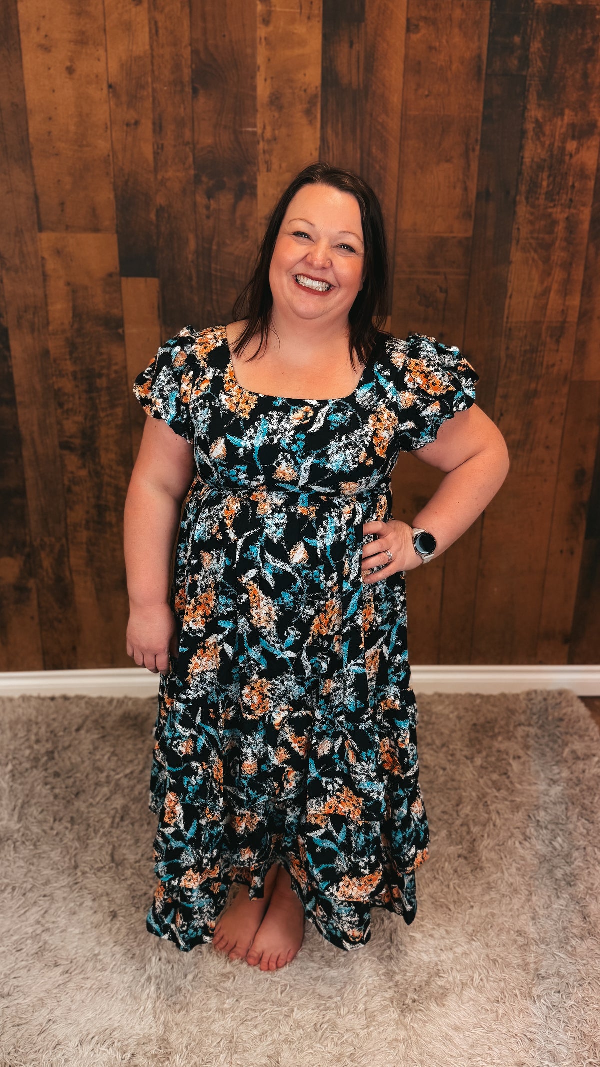 Lilly Floral Dress | Black