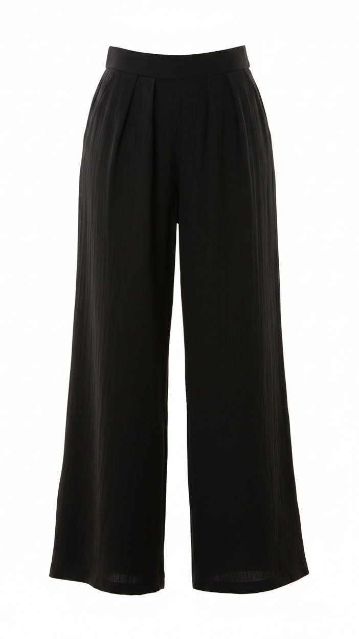 Nova Wide Leg Pants | Black
