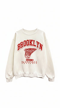 Brooklyn Basketball Crewneck | Ivory