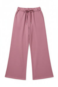 Audrey Wide Leg Jogging Pants | Rose