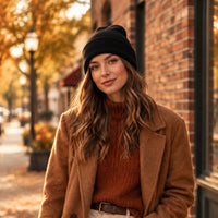Knit Beanie: Black