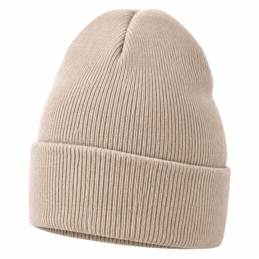 Knit Beanie: Beige