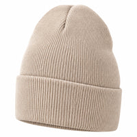 Knit Beanie: Beige