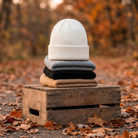Knit Beanie: Ivory