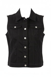 Evie Denim Vest | Black