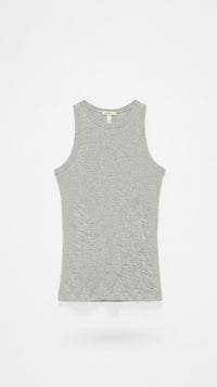 Megan Ribbed Tank: Grey