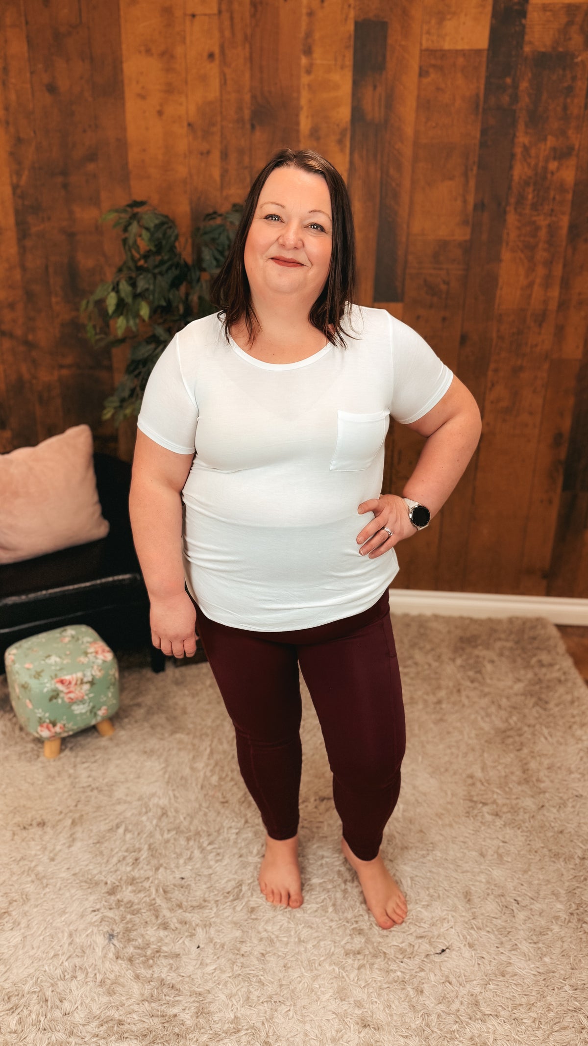 Zoey Athletic Leggings | Wine