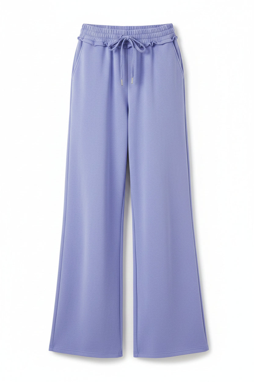 Audrey Wide Leg Jogging Pants | Lilac