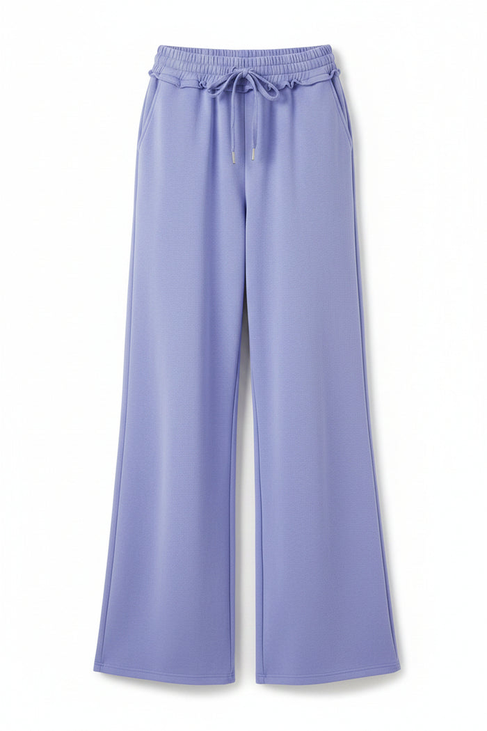  light purple wide-leg jogging pants