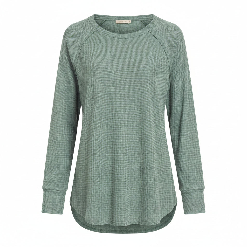 Leslie Waffle Long Sleeve | Ash Jade