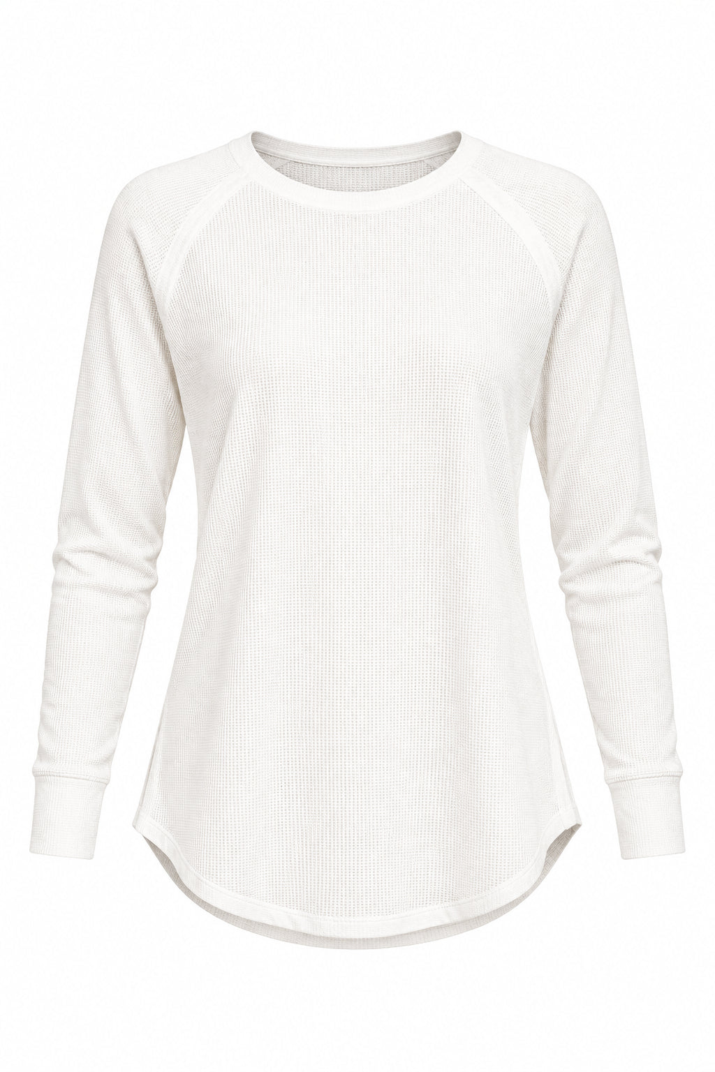 Leslie Waffle Long Sleeve | White
