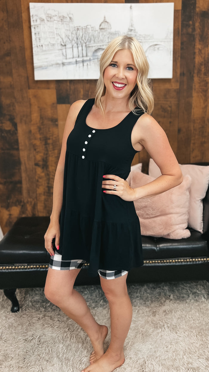 Leah Tiered Tunic | Black