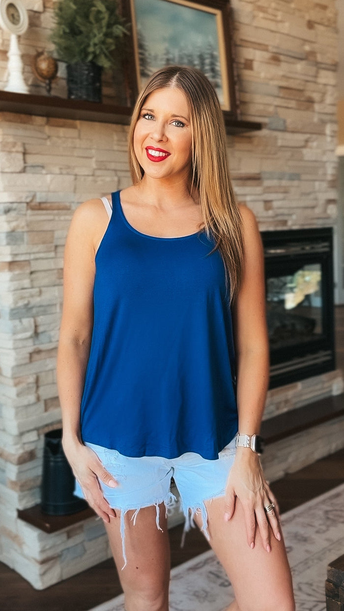 Morgan 2.0 Basic Tank Top | Blue