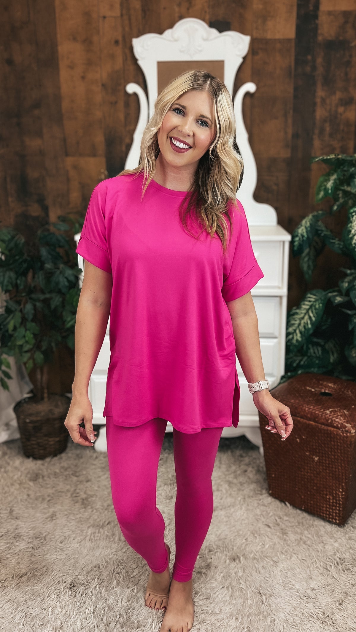 Skylar Lounge Set 2.0: Hot Pink