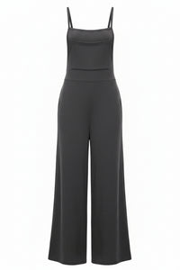 Rebecca Wide Leg Romper | Charcoal