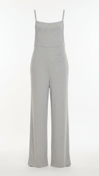 Rebecca Wide Leg Romper | Heather Grey