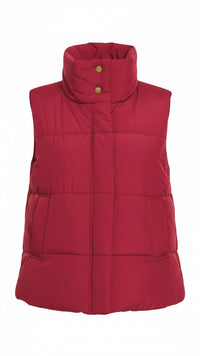 Tori Puffer Vest | Burgundy