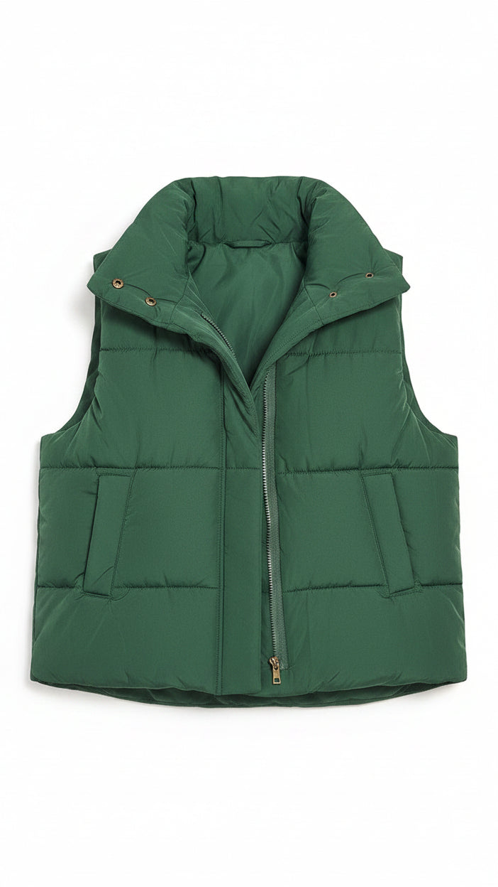 Tori Puffer Vest | Hunter Green