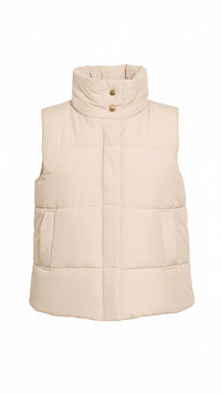 Tori Puffer Vest | Sand Beige