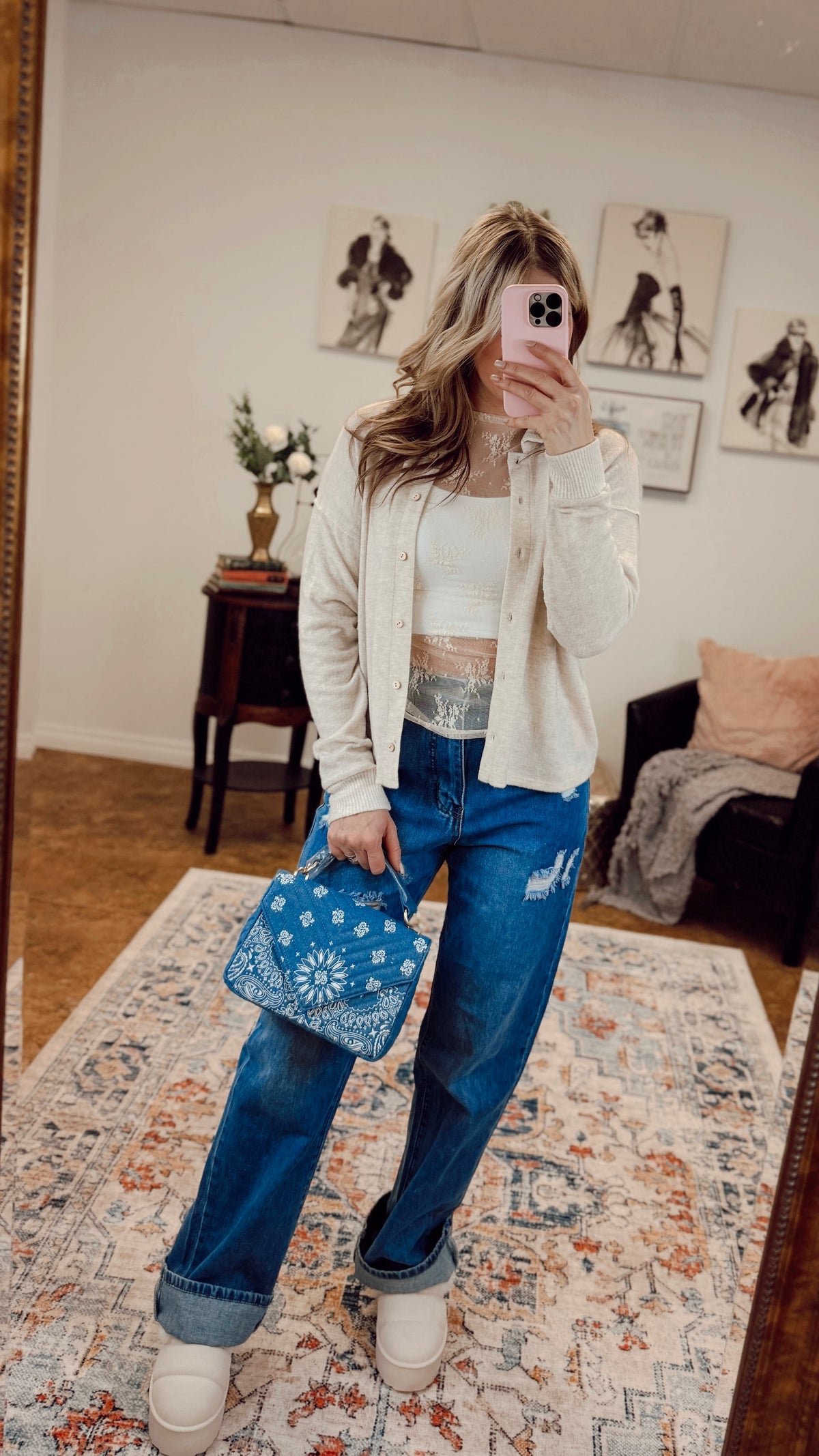 Loriann Button Shirt | Taupe